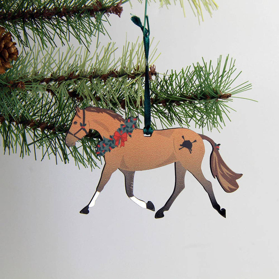 Hunt Seat Paper Co. - Chestnut Pony - Equestrian Horse Christmas  Tree Ornament - Exceptional Equestrian 