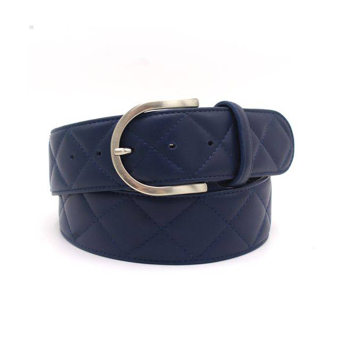 Tailored Sportsman Quilted C Belts - Navy - Exceptional Equestrian