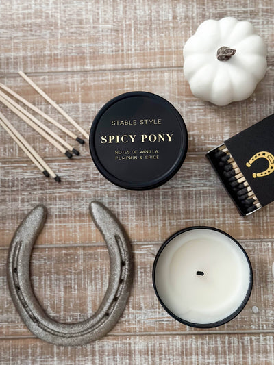 Stable Style - Spicy Pony Soy Wax Seasonal Candle Tin (Pumpkin Spice)