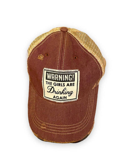 Vintage Life - Warning The Girls Are Drinking Again Trucker Baseball Cap - Exceptional Equestrian