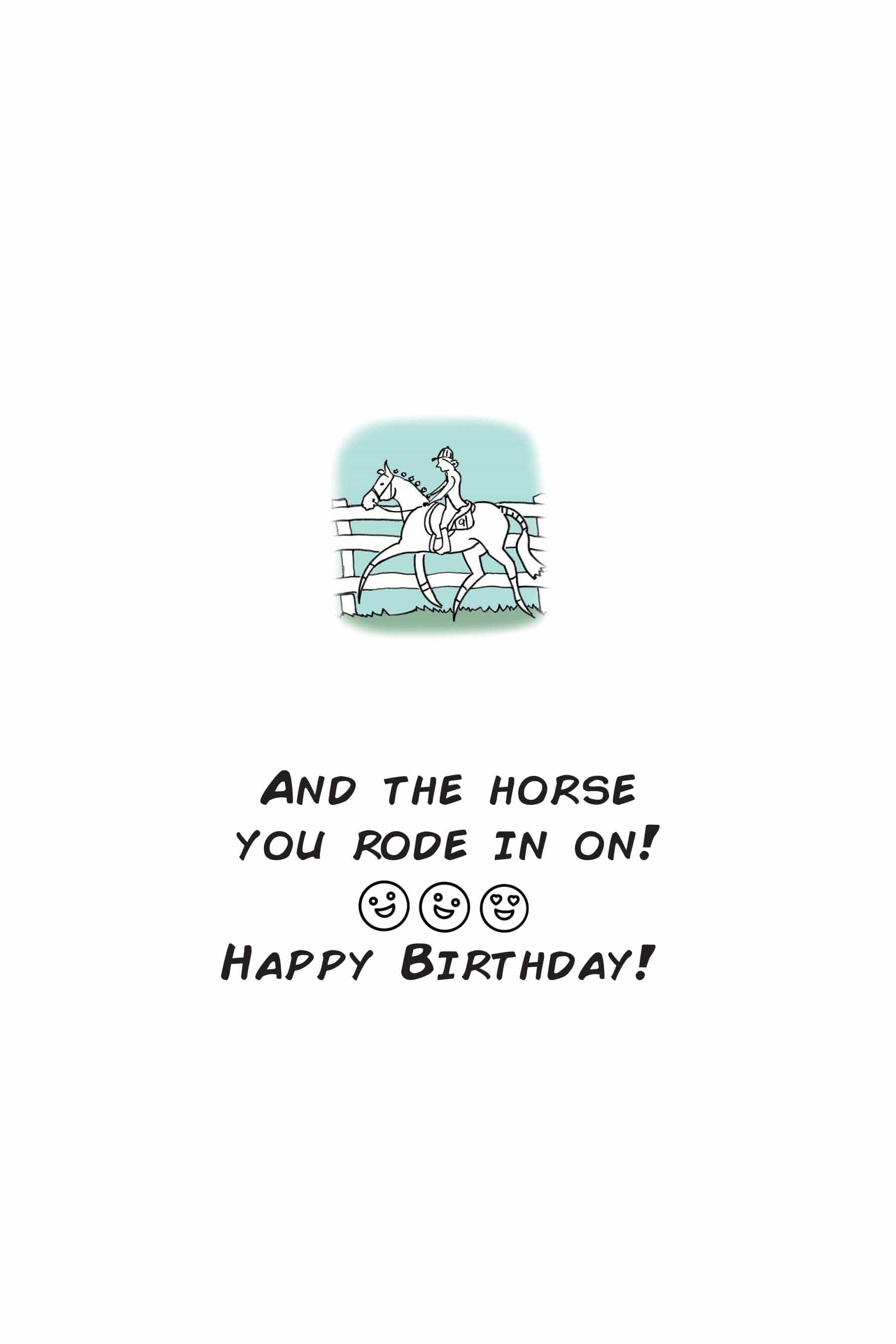 Horse Hollow Press - Horse Greeting Birthday Card / Yes I AM.. / Cursing & Crass
