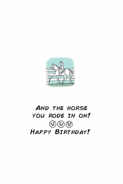 Horse Hollow Press - Horse Greeting Birthday Card / Yes I AM.. / Cursing & Crass