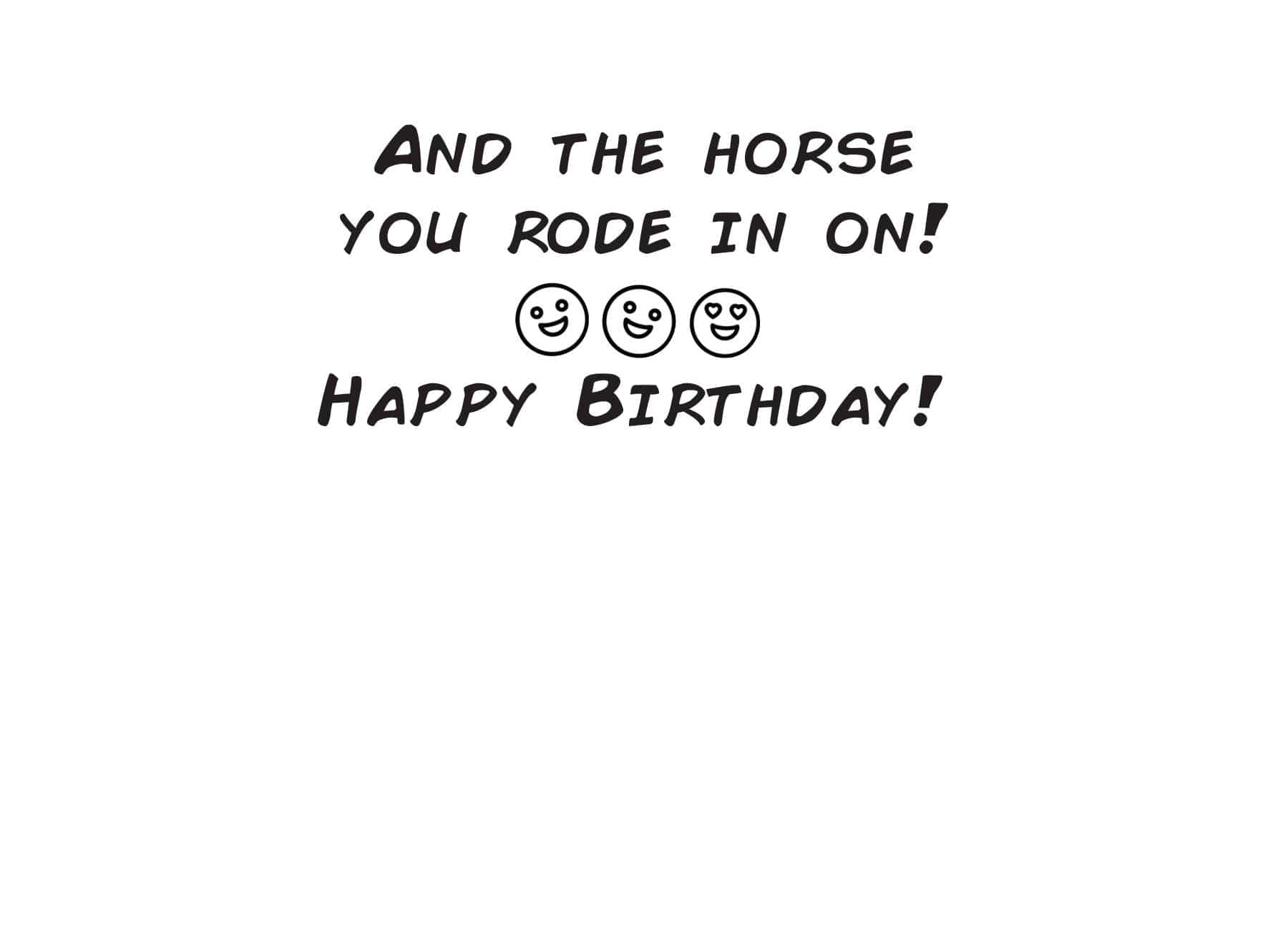 Horse Hollow Press - Horse Greeting Birthday Card / Yes I AM.. / Cursing & Crass