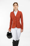 Mars Red  Freejump Women's Show Jacket with dragonfly emblem on right shoulder.