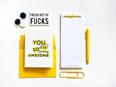 Steel Petal Press - Fresh Fucks Typographic Fridge Magnet