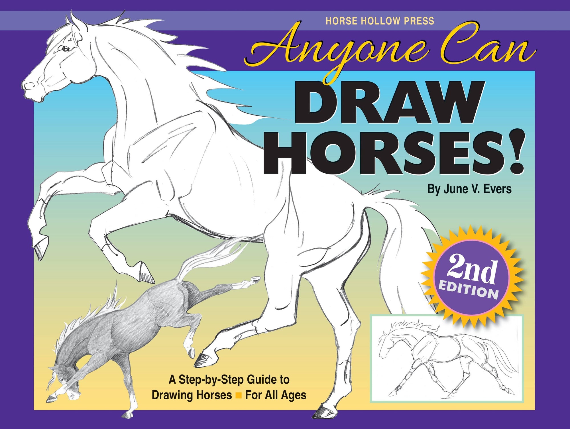 Horse Hollow Press - Art Book Animal Horse / Anyone Can Draw Horses / All ages