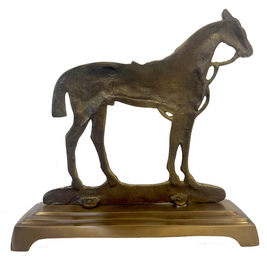 Madison Bay Co. - Historical Home Decor Reproductions - Antiqued Brass Horse Door Stopper | Vintage | Home Accents
