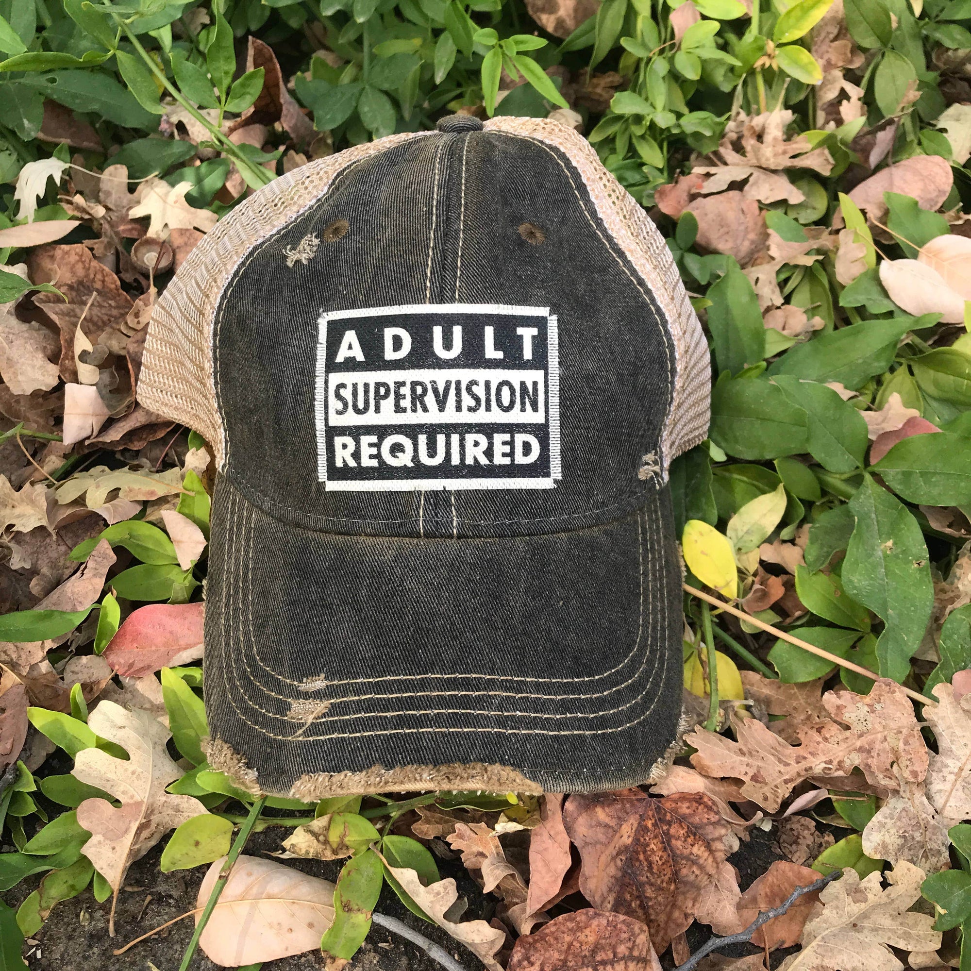 Vintage Life - Adult Supervision Required Trucker Hat Baseball Cap