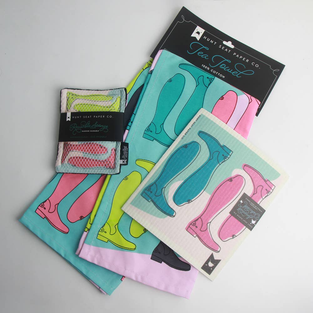 Hunt Seat Paper Co. - Tall Boots Reusable Sponge for Equestrians - Boots and Tack