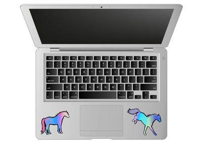 Horse Hollow Press - Holographic Horses Sticker Sheet - 4 peel-off stickers - Exceptional Equestrian