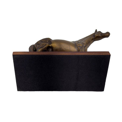 Madison Bay Co. - Historical Home Decor Reproductions - Antiqued Brass Horse on Wood Stand | Home Accents