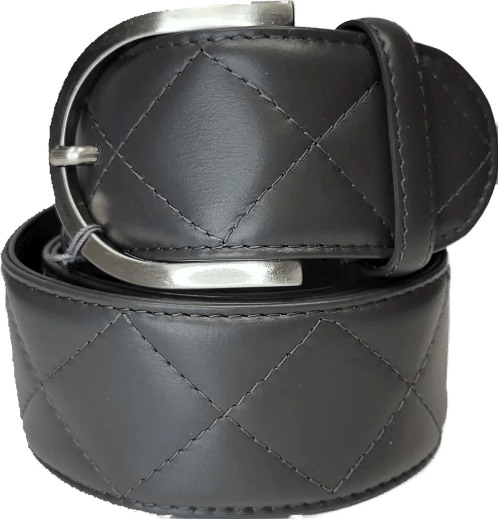 Tailored Sportsman Quilted C Belts - Anthracite - Exceptional Equestrian