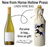 Horse Hollow Press - Horse Equestrian Linen Wine Bag