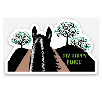 Horse Hollow Press - Horse Magnet 3":  My Happy Place (Black) - Exceptional Equestrian