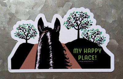 Horse Hollow Press - Horse Magnet 3":  My Happy Place (Black) - Exceptional Equestrian