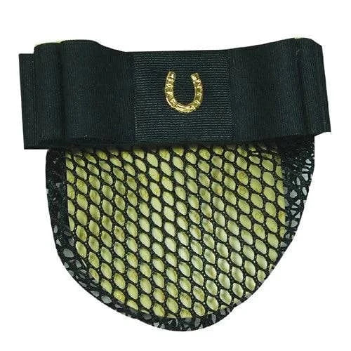 Intrepid International Black Ribbon Show Bow with Horseshoe 1-1/2" - Exceptional Equestrian