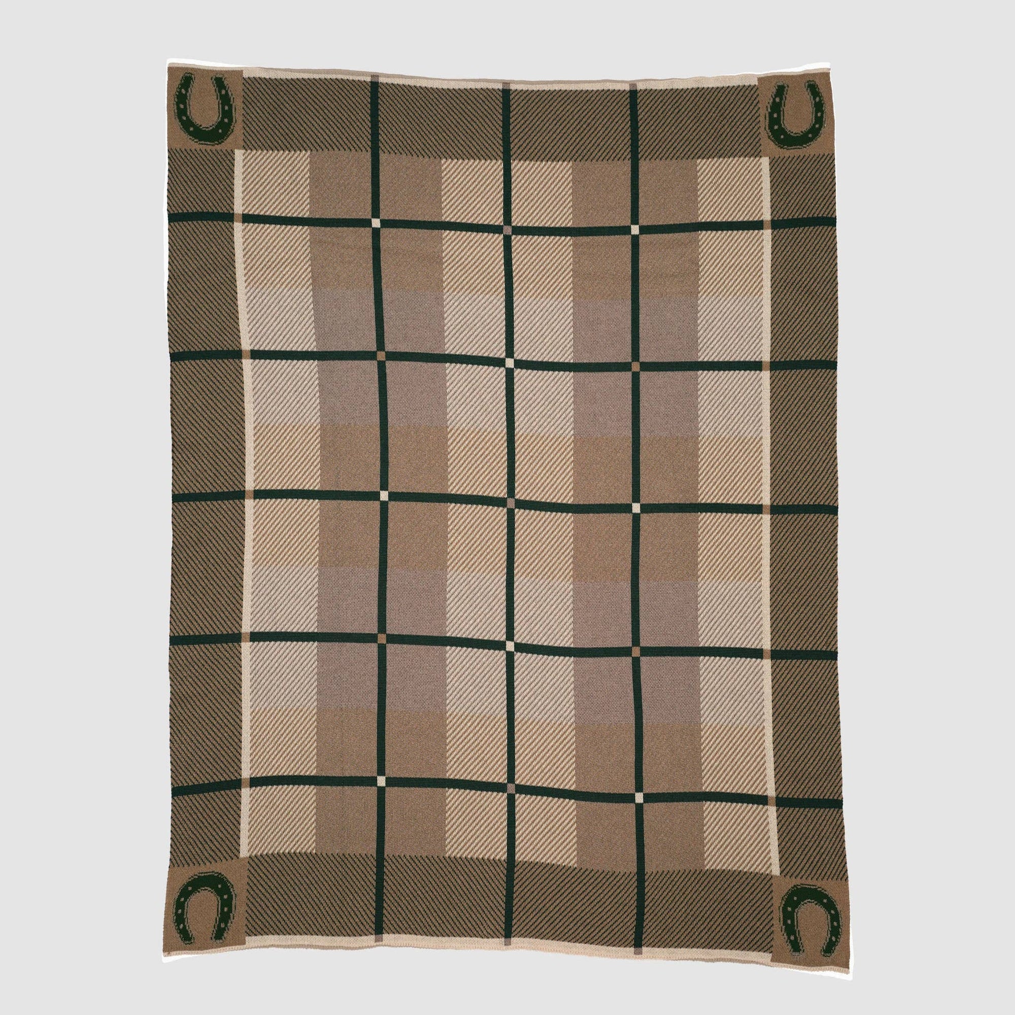 In2Green - Equestrian Barn Plaid Throw Blanket