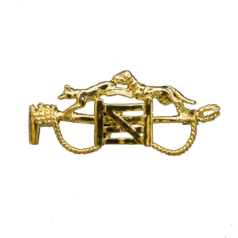 Intrepid International - Exselle Fox/Hound Over the Gate Stock Pin - Gold Plated