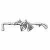 Large Exselle Whip with 2 Horse Heads Stock Pin