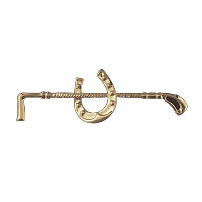 Intrepid International Exselle Horseshoe & Crop Stock Pin - Exceptional Equestrian