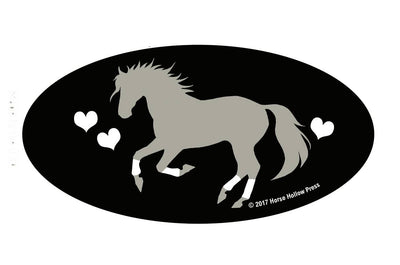 Horse Hollow Press - Horse Laptop, Cell Phone & Helmet Sticker: I Love Horses - Exceptional Equestrian