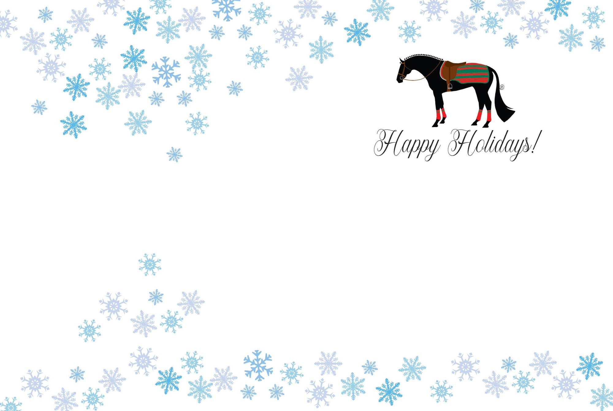 Horse Hollow Press - Horse Christmas Card / Hunter Horse / Holiday Greeting Card