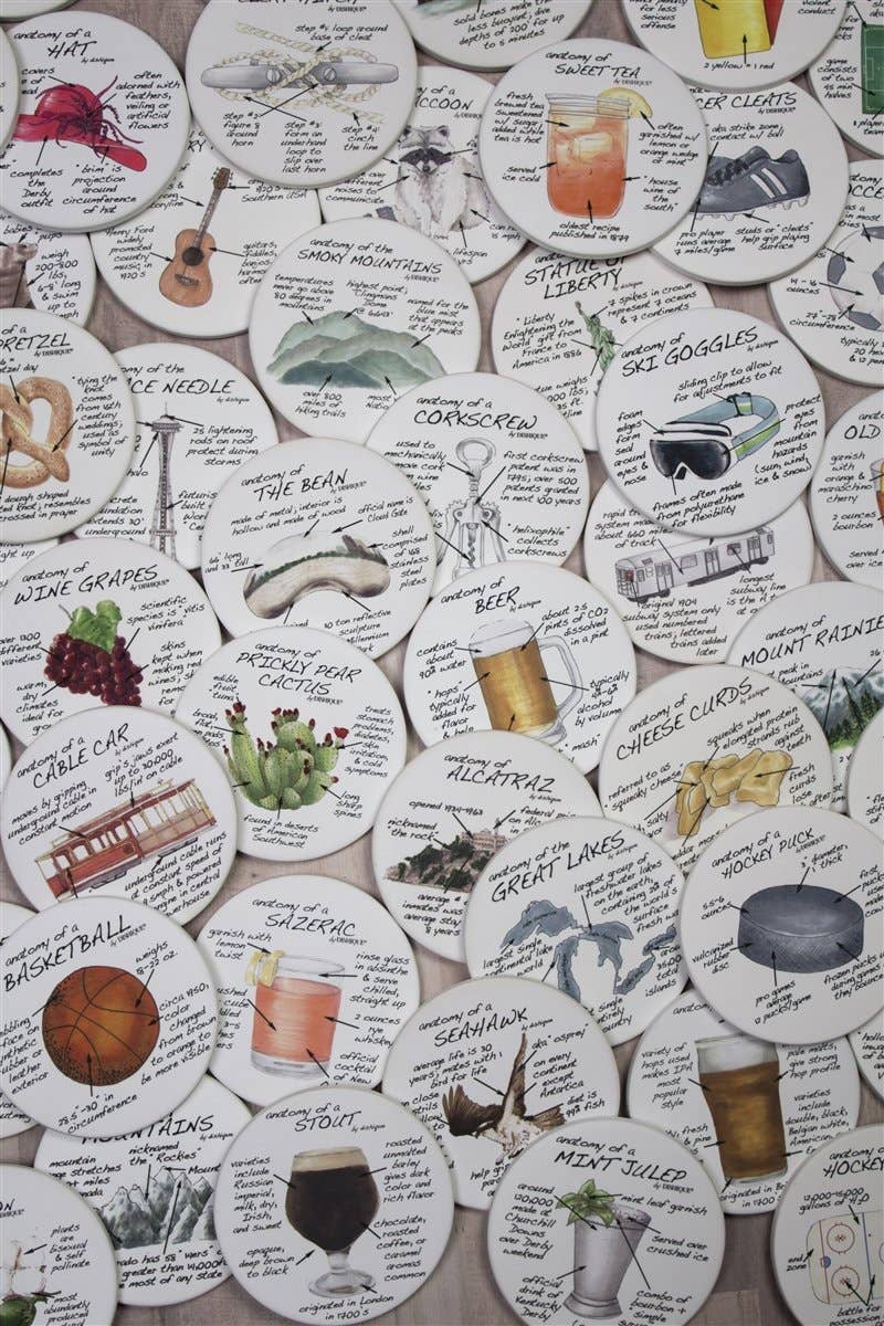 Dishique - Equestrian Tack Anatomy Coasters