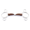 Jump'In French mouth 3 ring Leather Covered bit