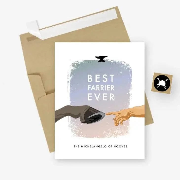 Hunt Seat Paper Co. - Best Farrier Ever Equestrian Horse Greeting Card - Exceptional Equestrian