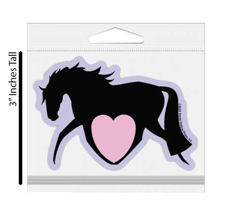 Horse Hollow Press - 3" Tumbler Horse Sticker / Heart Horse / WATERPROOF