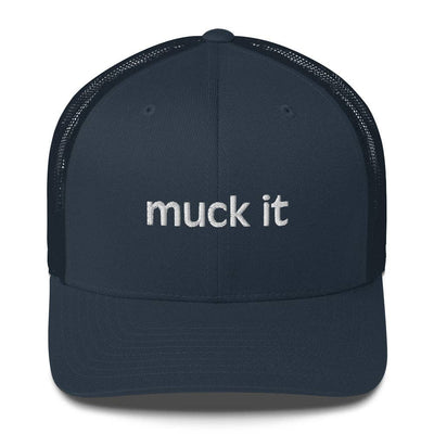 un.sus.tain.a.ble apparel - Retro Trucker Cap/Embroidered - Navy - Muck It