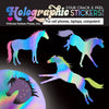 Horse Hollow Press - Holographic Horses Sticker Sheet - 4 peel-off stickers - Exceptional Equestrian 