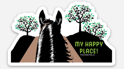 Horse Hollow Press - Horse Magnet 3":  My Happy Place (Black) - Exceptional Equestrian