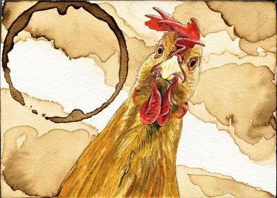 Forever Caroline - Chicken All-Occasion Notecard | Cute Farmhouse Art