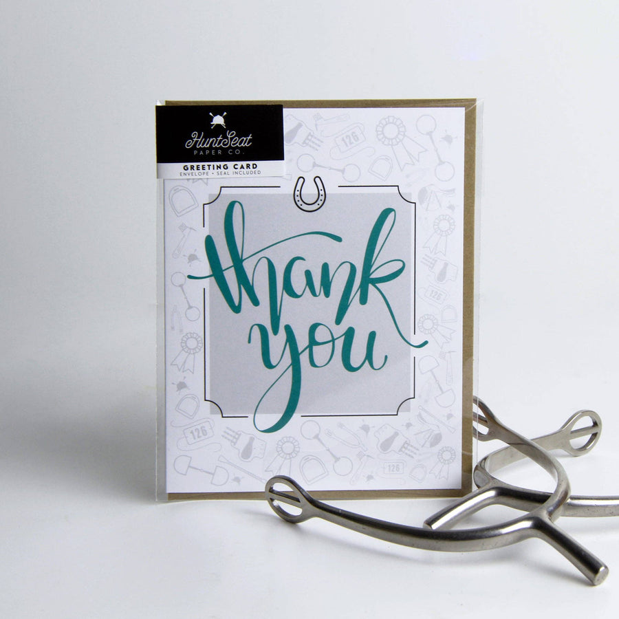 Hunt Seat Paper Co. - Thank You Greeting Card for Equestrians