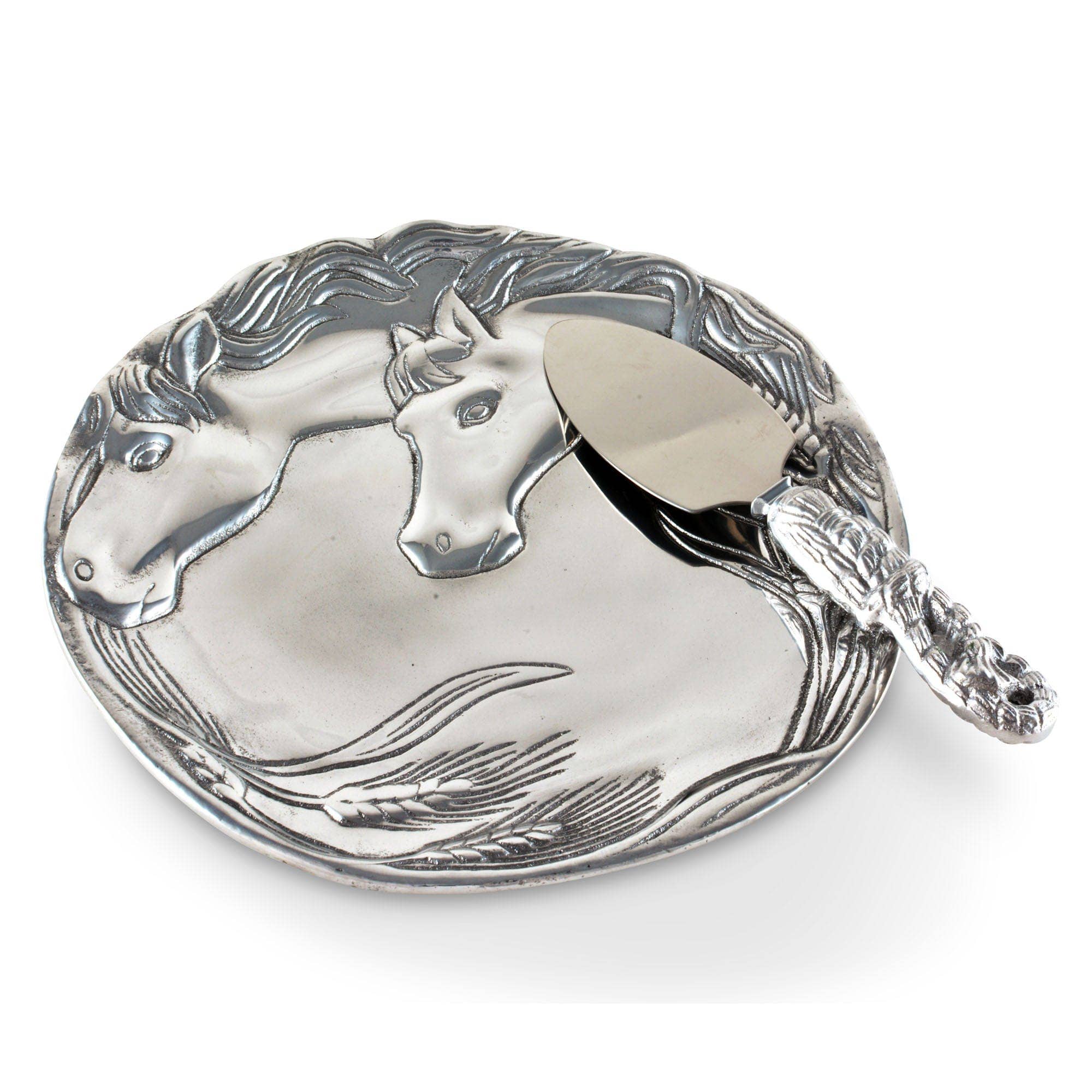 Arthur Court - Horse Plate with Server - Exceptional Equestrian