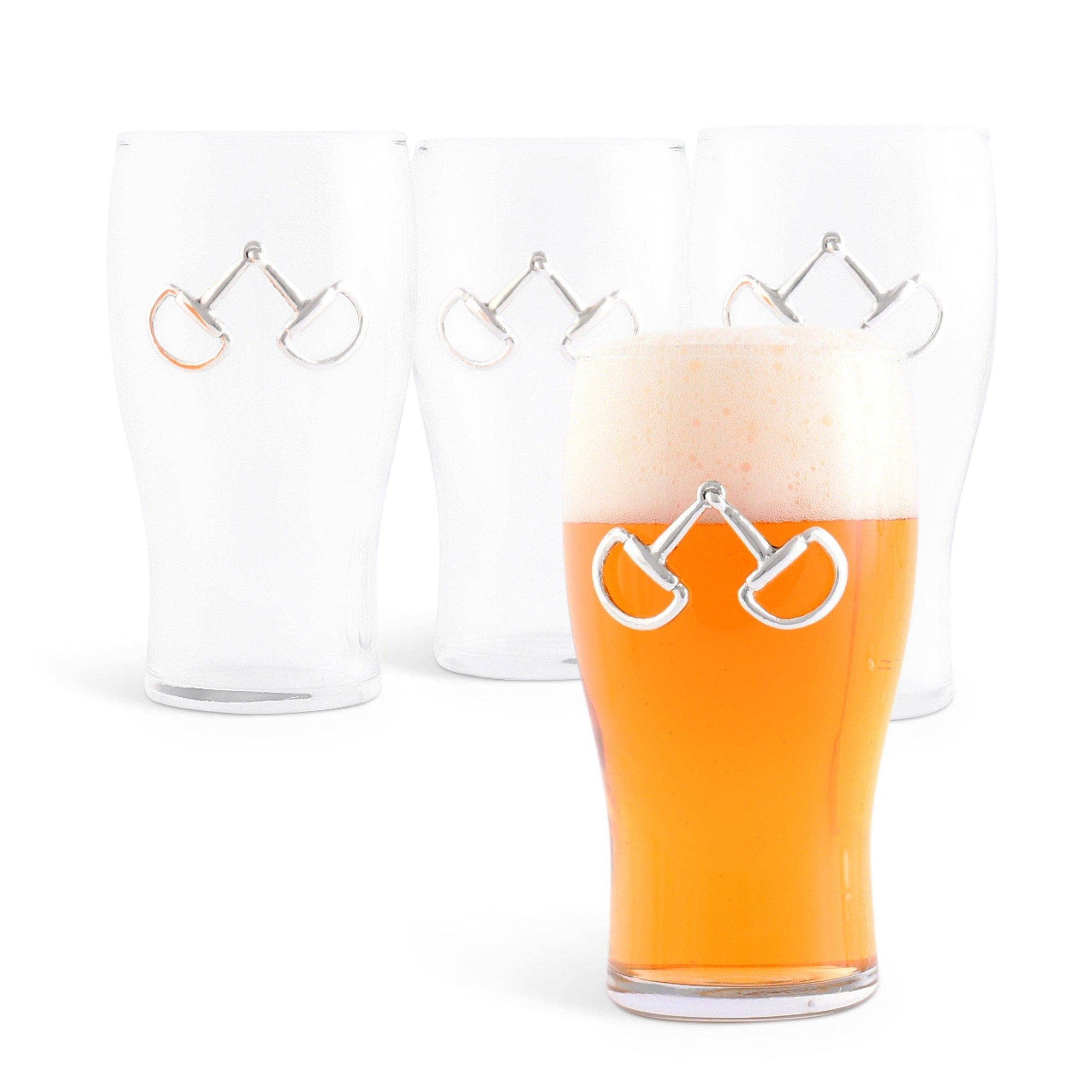 Arthur Court - Equestrian Bit Beer Pint Glasses - Set of 4