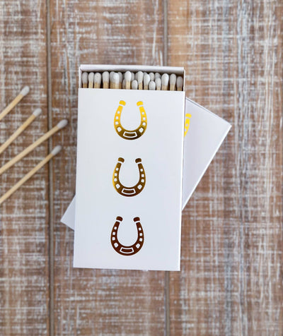 Stable Style - White Oversized Horseshoe Matches