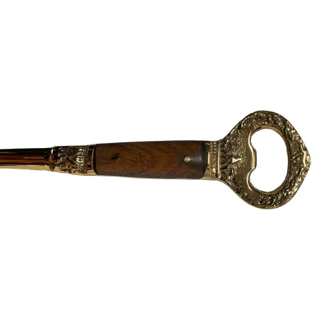 Madison Bay Co. - Historical Home Decor Reproductions - Brass Ice Hammer & Bottle Opener with Wood Handle | Barware