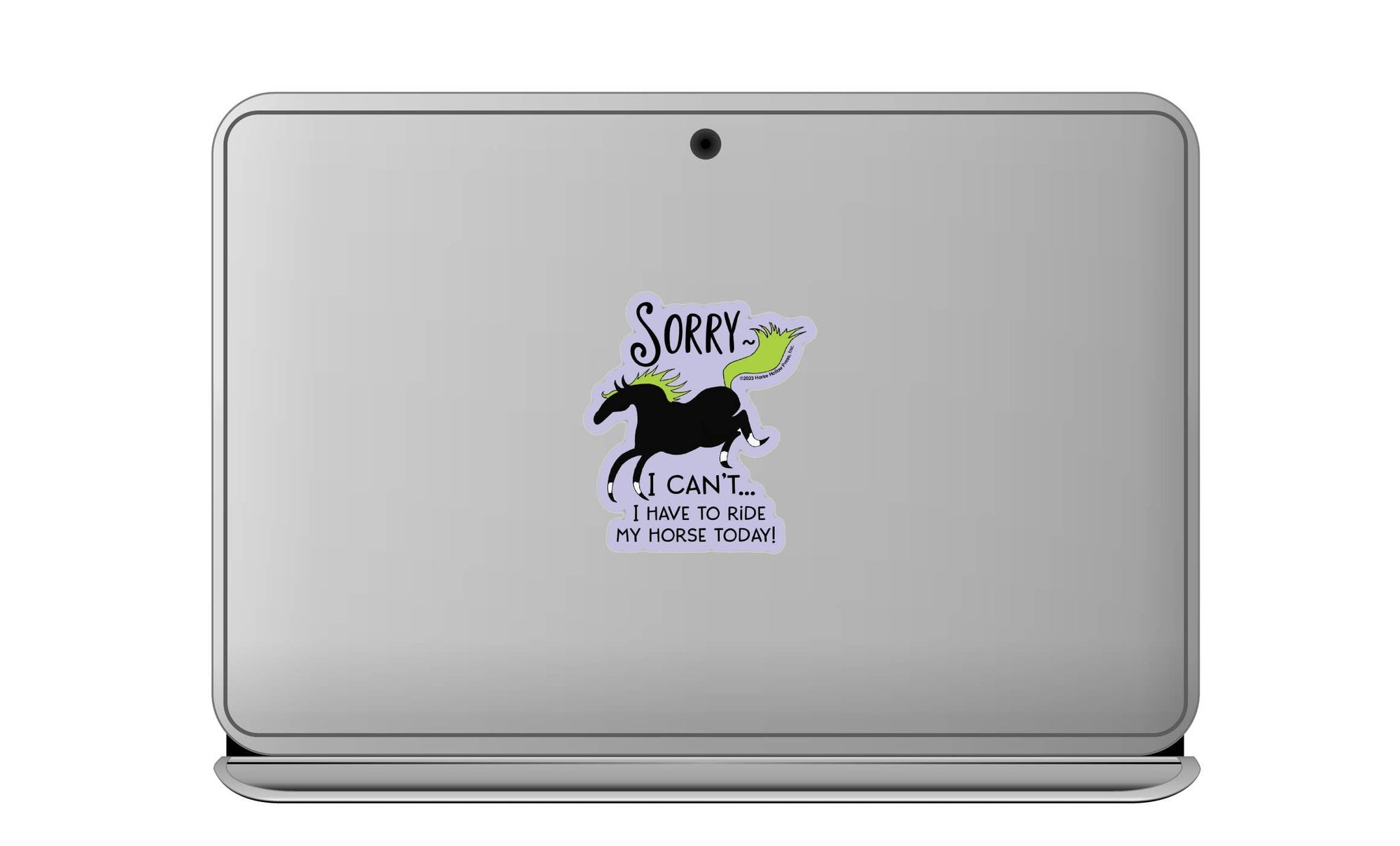 Horse Hollow Press - 3" Tumbler Horse Sticker / Sorry I can't Riding / WATERPROOF