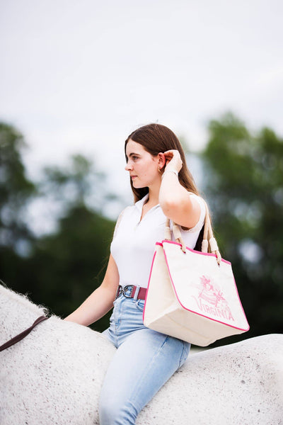 Huston x Ellany - Berry - 1.5" Silver Stirrup Elastic Belt