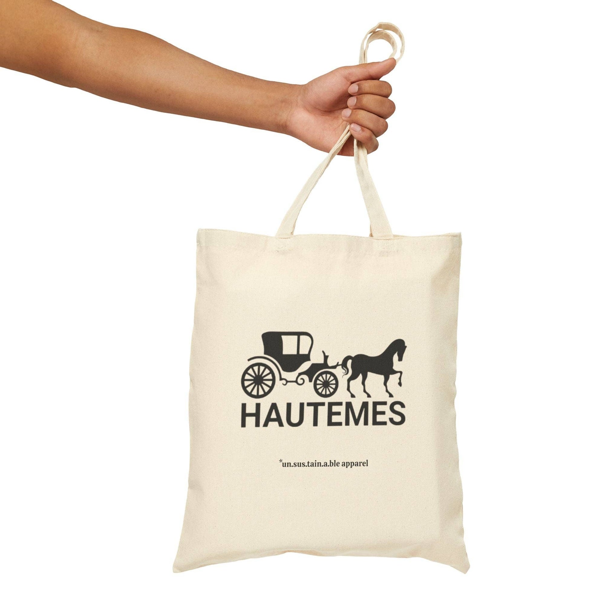 un.sus.tain.a.ble apparel - Cotton Canvas Tote Bag - Hautemes - Printed On Both Sides