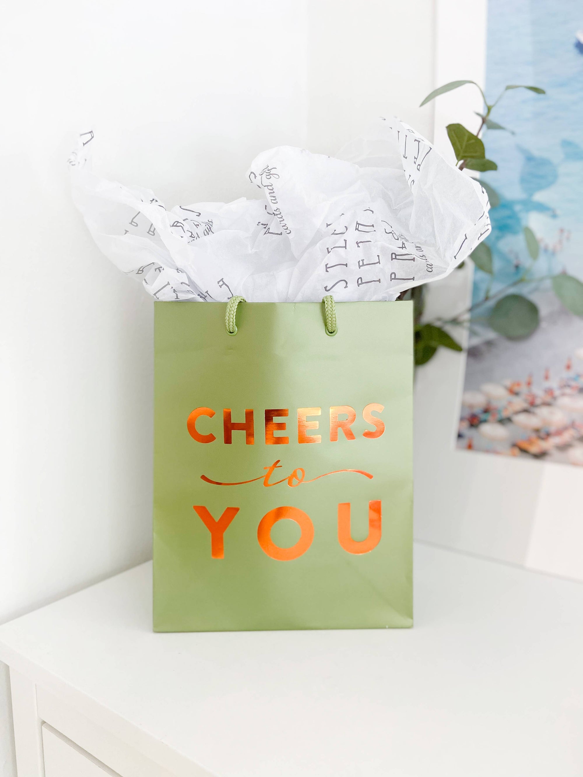 Steel Petal Press - Cheers to You Foil-Stamped Gift Bag