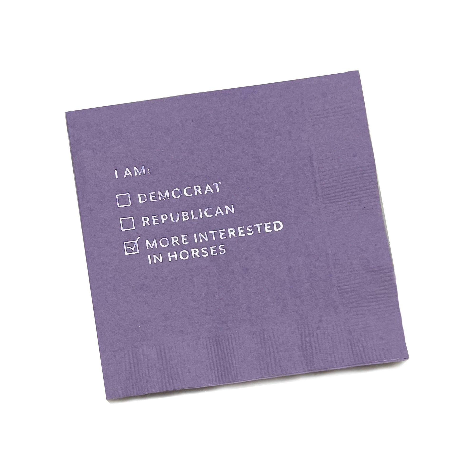 Mare Modern Goods - "I'm interested in horses" Cocktail Napkins - Exceptional Equestrian