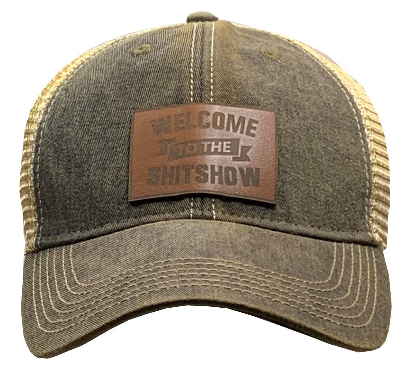 Vintage Life - "Welcome To The Shit Show" Trucker Cap Genuine Leather Patch