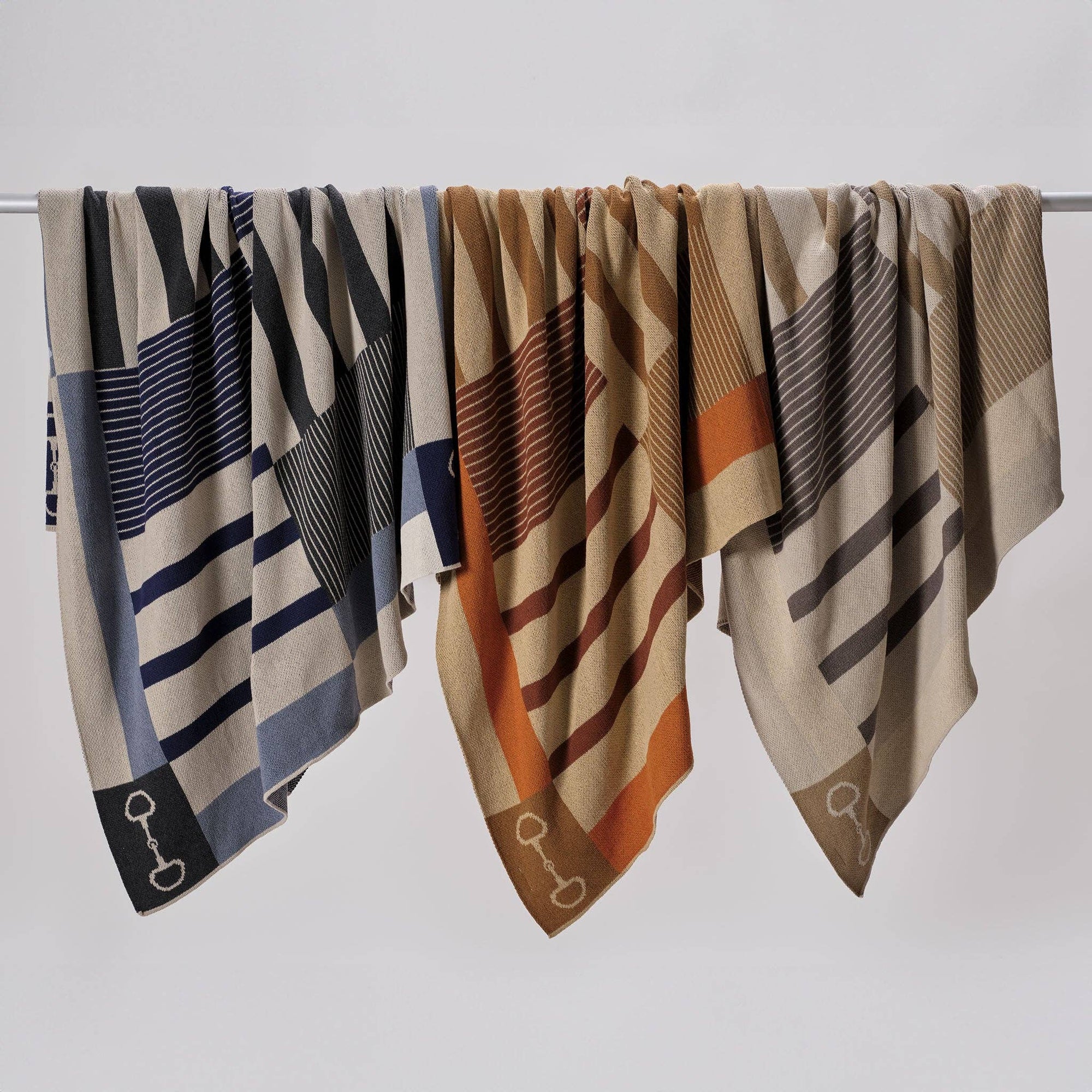 In2Green - Equestrian Stable Stripe Throw Blanket