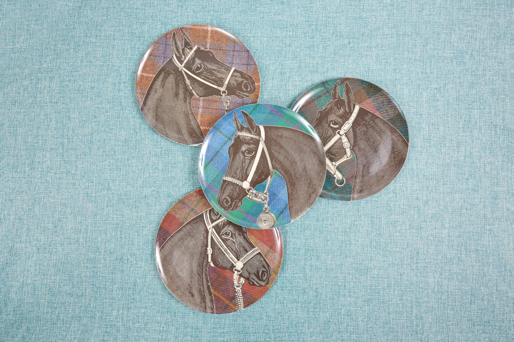 THOMASPAUL - EQUUS TWEED DINNER PLATES SET/4