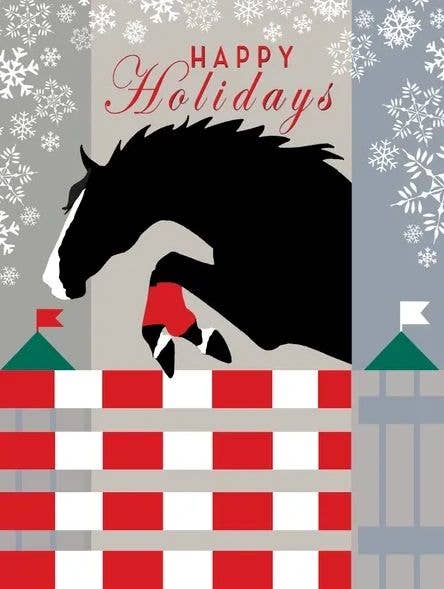 Horse Hollow Press - Horse Boxed Christmas Cards / Jumper Snowflake / 8 Holiday