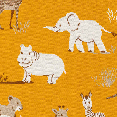 In2Green - Baby Safari  - Cotton Sustainable Knit Animal Blanket