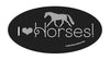 Horse Hollow Press - Horse Laptop, Cell Phone & Helmet Sticker: I love Horses - Exceptional Equestrian 